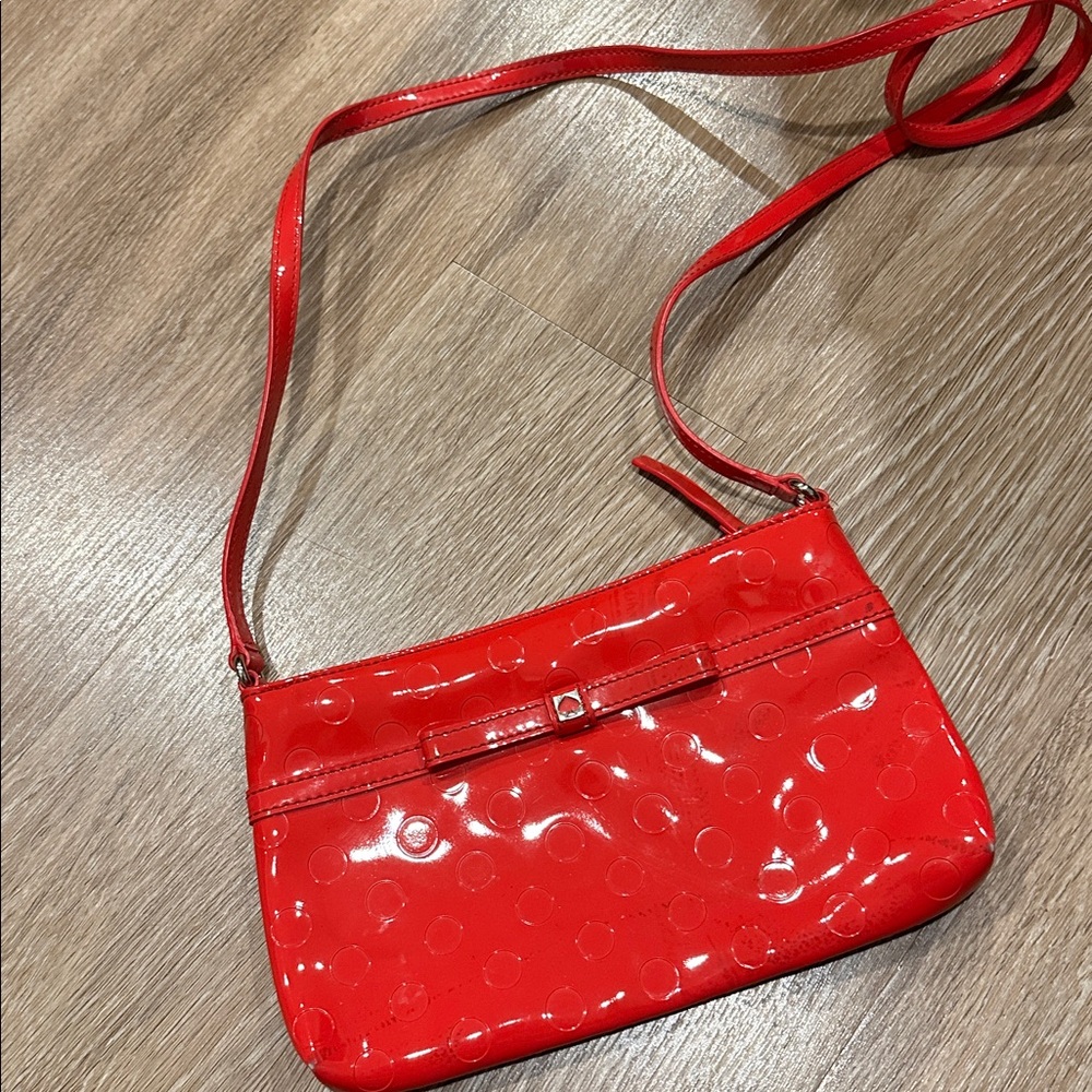 Kate Spade Red Patent Leather Crossbody Bag